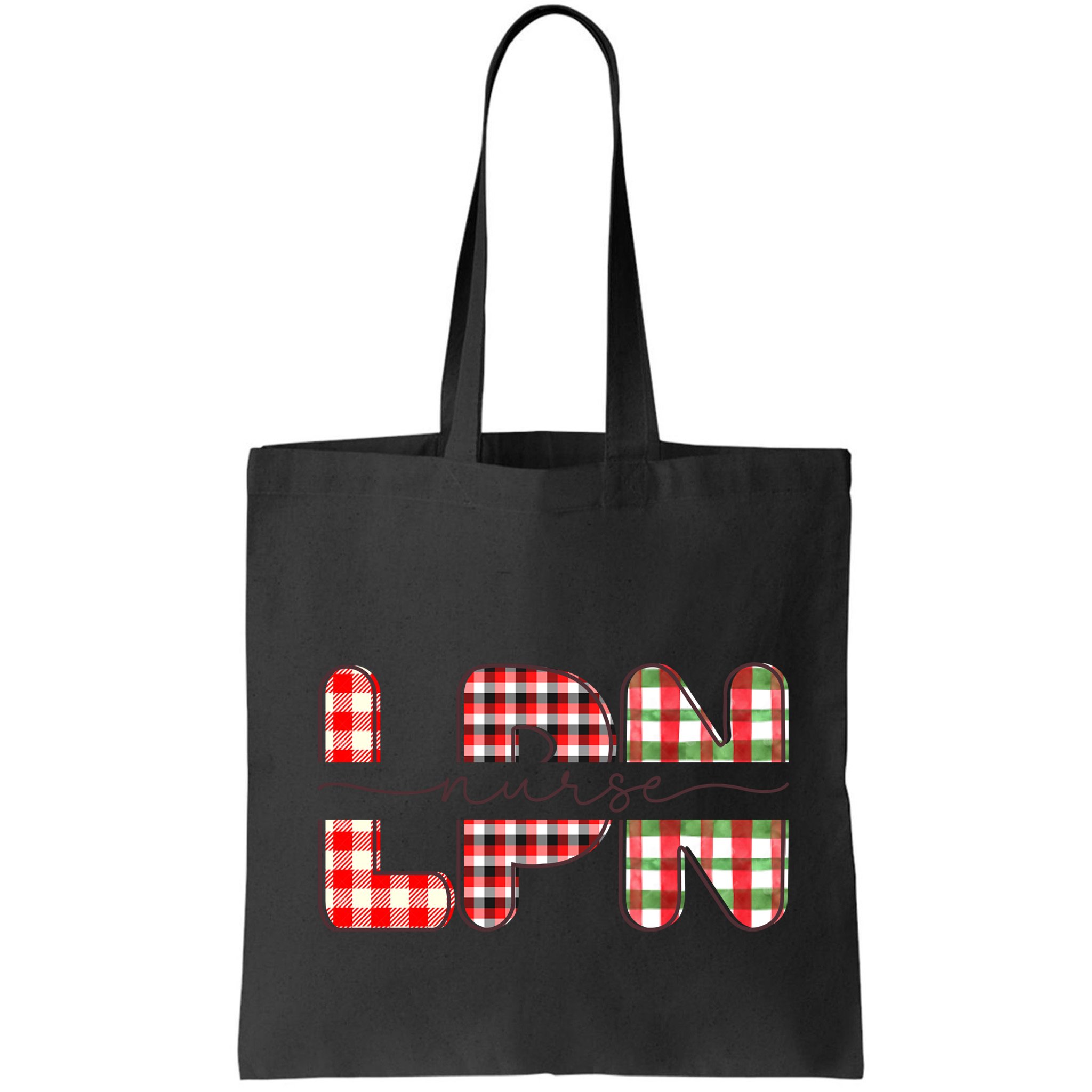 Buffalo Plaid Rn Nurse Graphic Bag