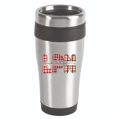 Buffalo Plaid Rn Nurse Graphic 16oz Travel Tumbler