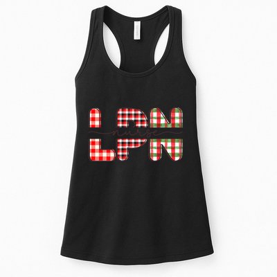 Buffalo Plaid Rn Nurse Graphic Womens Tank Top