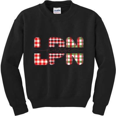 Buffalo Plaid Rn Nurse Graphic Kids Sweatshirt