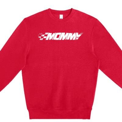 Birthday Party Racing Family pit crew race Mommy Premium Crewneck Sweatshirt