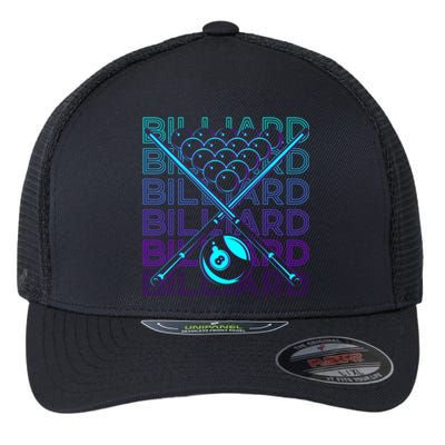 Billiard Player Retro Gift Flexfit Unipanel Trucker Cap