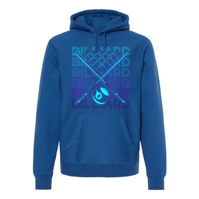 Billiard Player Retro Gift Premium Hoodie