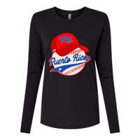 Boricua Puerto Rican Puerto Rico Baseball Womens Cotton Relaxed Long Sleeve T-Shirt