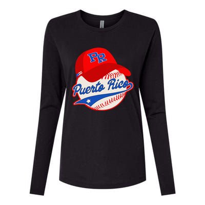 Boricua Puerto Rican Puerto Rico Baseball Womens Cotton Relaxed Long Sleeve T-Shirt