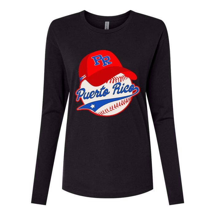 Boricua Puerto Rican Puerto Rico Baseball Womens Cotton Relaxed Long Sleeve T-Shirt