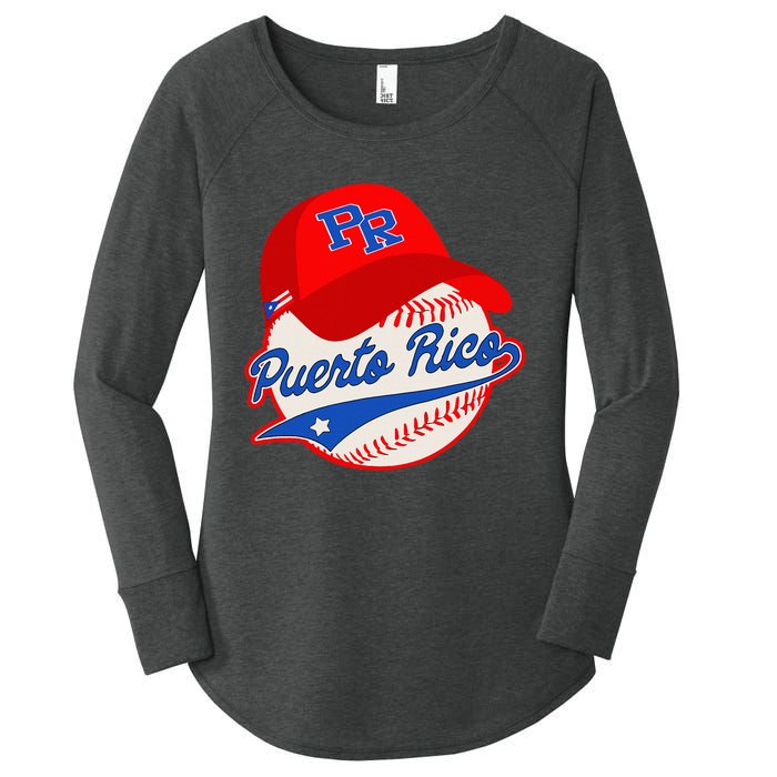 Boricua Puerto Rican Puerto Rico Baseball Women's Perfect Tri Tunic Long Sleeve Shirt