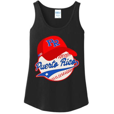 Boricua Puerto Rican Puerto Rico Baseball Ladies Essential Tank