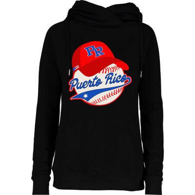 Boricua Puerto Rican Puerto Rico Baseball Womens Funnel Neck Pullover Hood