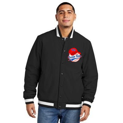 Boricua Puerto Rican Puerto Rico Baseball Insulated Varsity Jacket