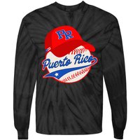 Boricua Puerto Rican Puerto Rico Baseball Tie-Dye Long Sleeve Shirt