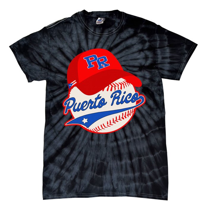 Boricua Puerto Rican Puerto Rico Baseball Tie-Dye T-Shirt