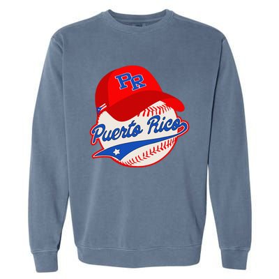 Boricua Puerto Rican Puerto Rico Baseball Garment-Dyed Sweatshirt