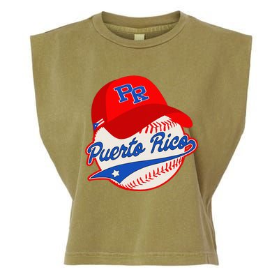 Boricua Puerto Rican Puerto Rico Baseball Garment-Dyed Women's Muscle Tee