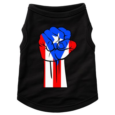 Boricua Puerto Rico PR Flag Puerto Rican Fist Hand Heritage Doggie Tank