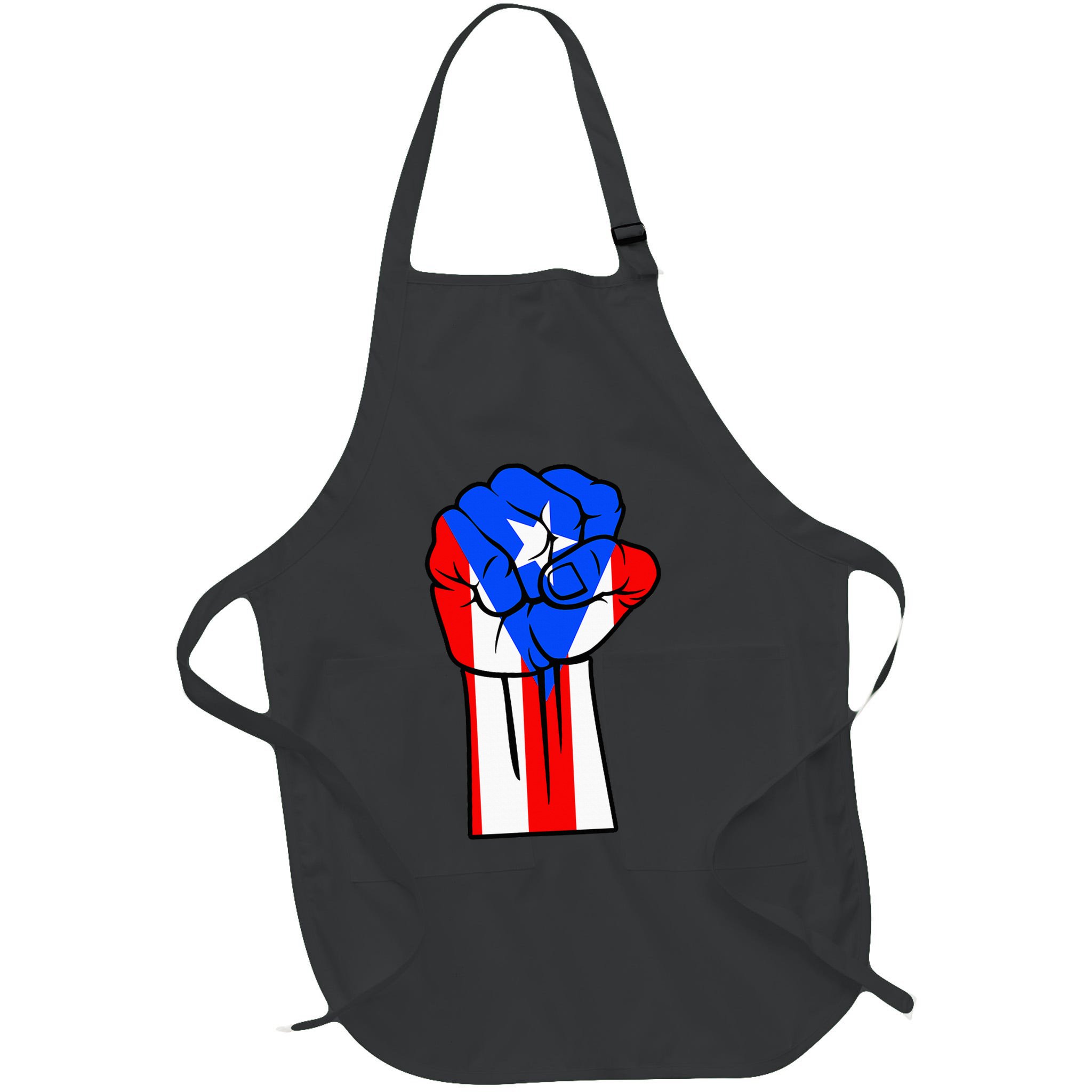 Boricua Puerto Rico PR Flag Puerto Rican Fist Hand Heritage Apron