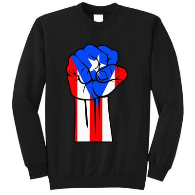Boricua Puerto Rico PR Flag Puerto Rican Fist Hand Heritage Sweatshirt