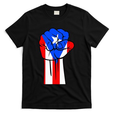 Boricua Puerto Rico PR Flag Puerto Rican Fist Hand Heritage T-Shirt