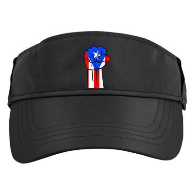 Boricua Puerto Rico PR Flag Puerto Rican Fist Hand Heritage Adult Drive Performance Visor