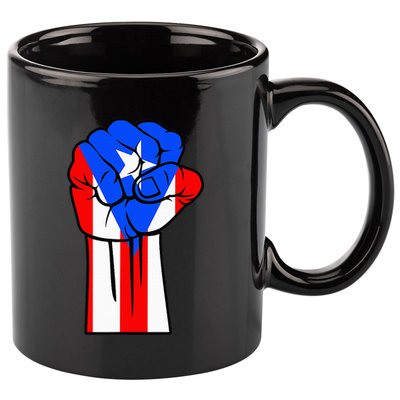 Boricua Puerto Rico PR Flag Puerto Rican Fist Hand Heritage 11oz C Handle Ceramic Mug