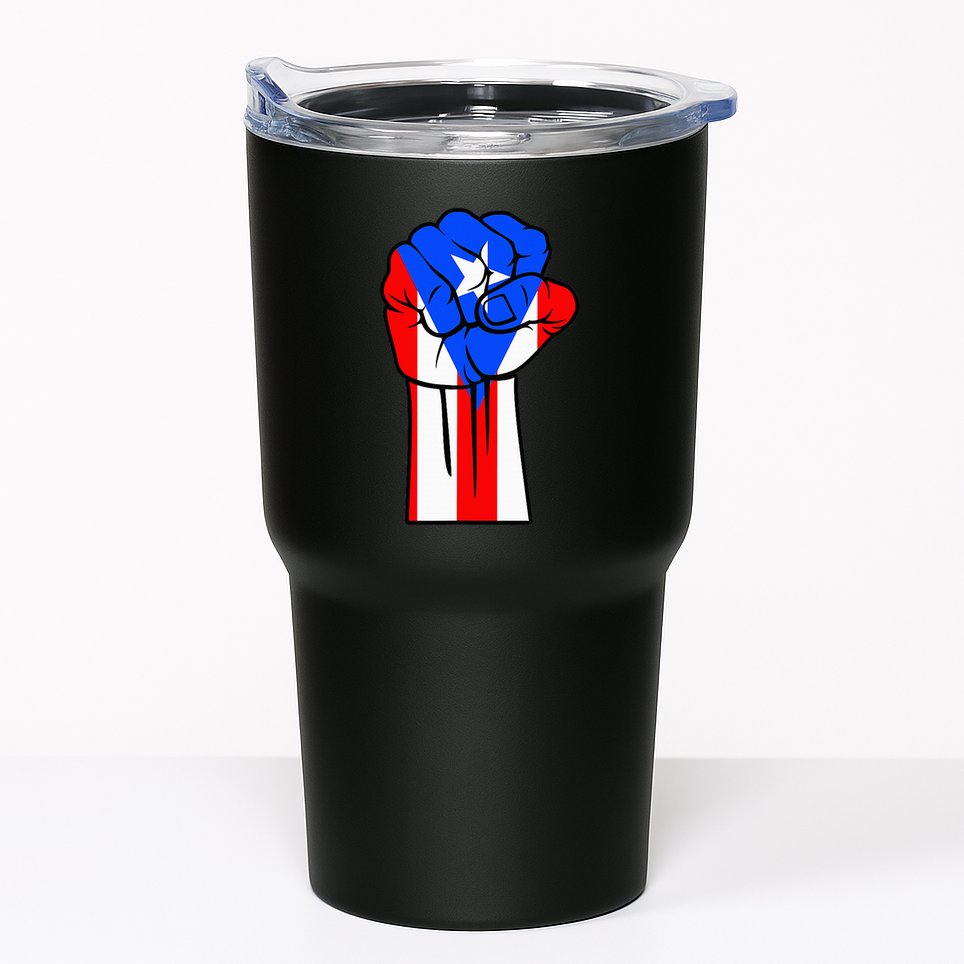 Boricua Puerto Rico PR Flag Puerto Rican Fist Hand Heritage Tumbler