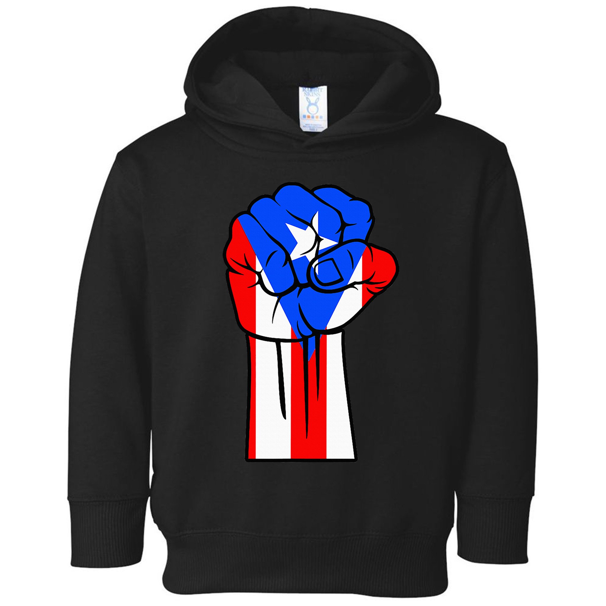 Boricua Puerto Rico PR Flag Puerto Rican Fist Hand Heritage Toddler Hoodie