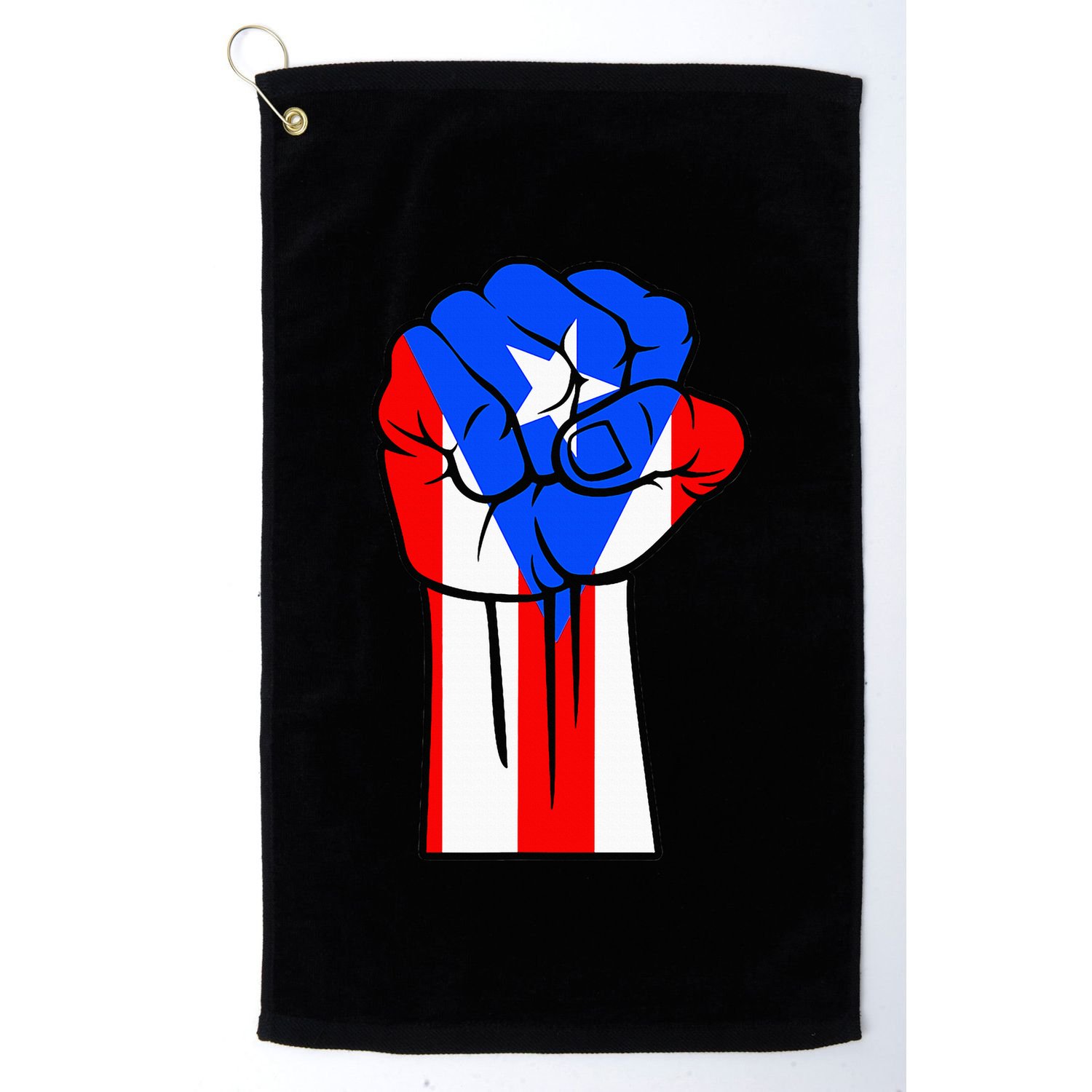 Boricua Puerto Rico PR Flag Puerto Rican Fist Hand Heritage Golf Towel