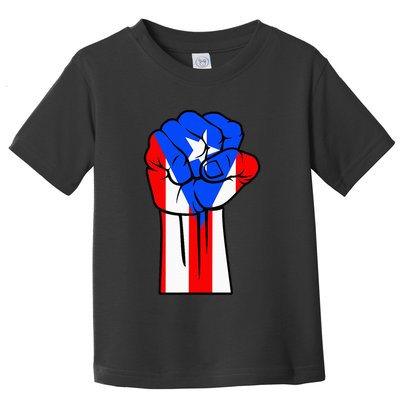 Boricua Puerto Rico PR Flag Puerto Rican Fist Hand Heritage Toddler T-Shirt