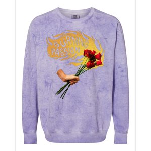 Burning Passion Rose Colorblast Crewneck Sweatshirt