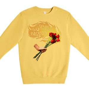 Burning Passion Rose Premium Crewneck Sweatshirt