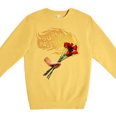 Burning Passion Rose Premium Crewneck Sweatshirt