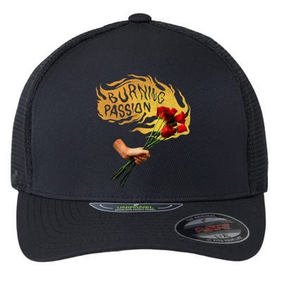 Burning Passion Rose Flexfit Unipanel Trucker Cap