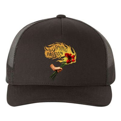 Burning Passion Rose Yupoong Adult 5-Panel Trucker Hat