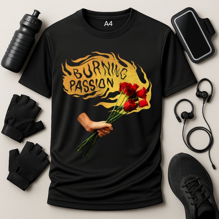 Burning Passion Rose Cooling Performance Crew T-Shirt