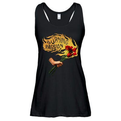 Burning Passion Rose Ladies Essential Flowy Tank
