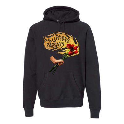 Burning Passion Rose Premium Hoodie