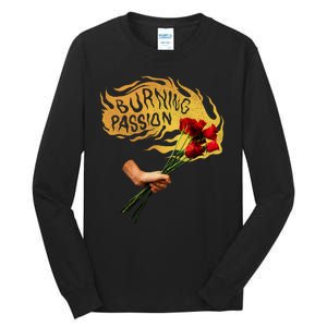 Burning Passion Rose Tall Long Sleeve T-Shirt