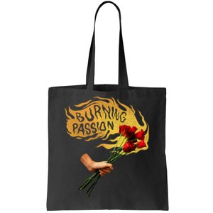 Burning Passion Rose Tote Bag