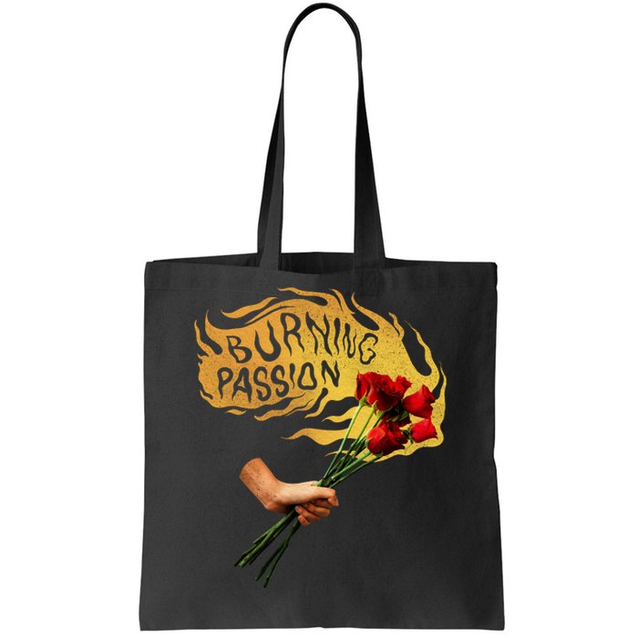 Burning Passion Rose Tote Bag