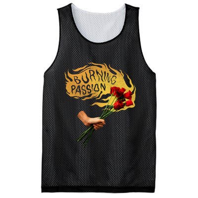 Burning Passion Rose Mesh Reversible Basketball Jersey Tank
