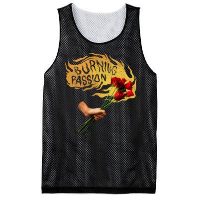 Burning Passion Rose Mesh Reversible Basketball Jersey Tank