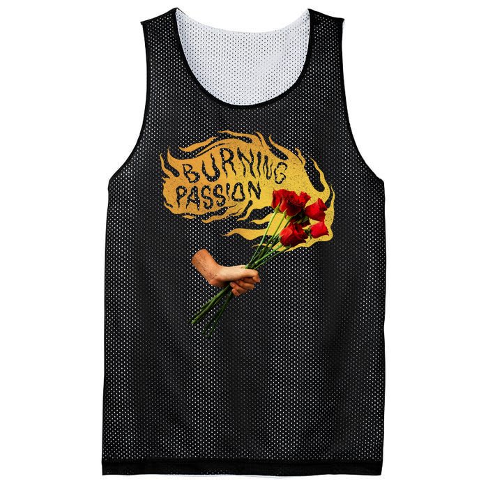 Burning Passion Rose Mesh Reversible Basketball Jersey Tank