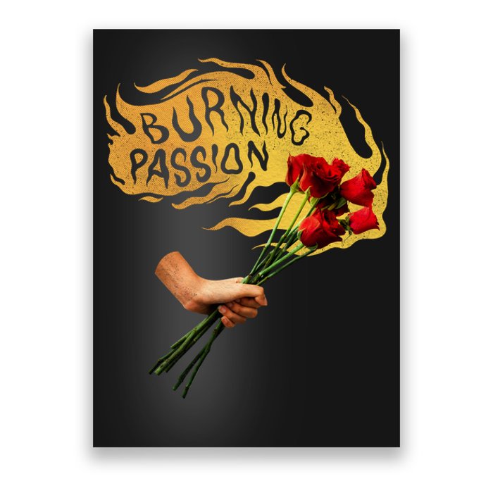 Burning Passion Rose Poster