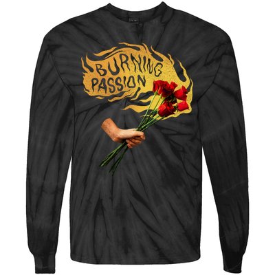 Burning Passion Rose Tie-Dye Long Sleeve Shirt