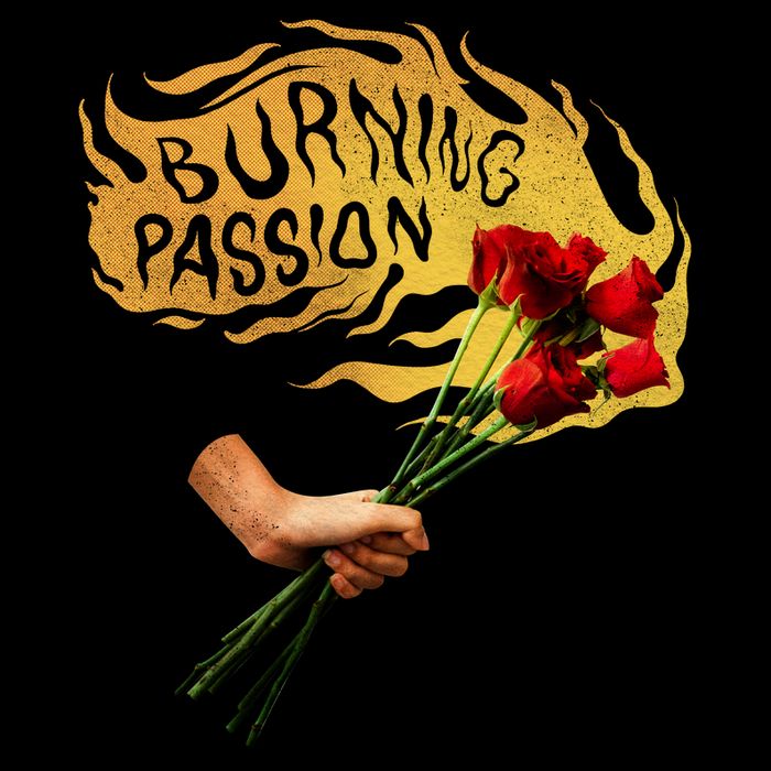 Burning Passion Rose Womens T-Shirt