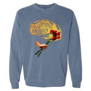 Burning Passion Rose Garment-Dyed Sweatshirt