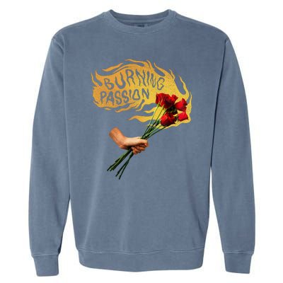 Burning Passion Rose Garment-Dyed Sweatshirt