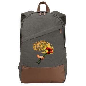 Burning Passion Rose Cotton Canvas Backpack