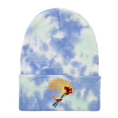 Burning Passion Rose Tie Dye 12in Knit Beanie