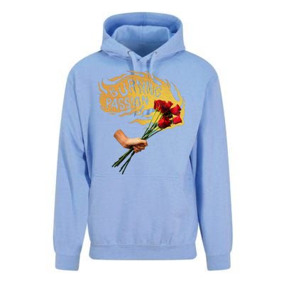 Burning Passion Rose Unisex Surf Hoodie